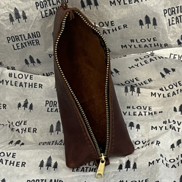 Portland Leather, Cold Brew Tote Bag NWT, with Alpine Bag, Dopp Keychain, Scarf - Picture 12 of 14